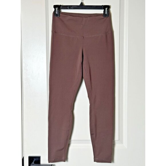Yogalicious Pants - Yogalicious Lux Leggings Womens Small Taupe Brown Gym Workout Yoga Athletic